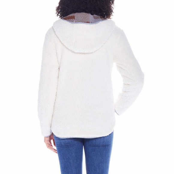 SALE 🎈WEATHERPROOF Ladies Reversible ULTRA COZY Hooded Plush Fleece Jacket NEW - Picture 5 of 7